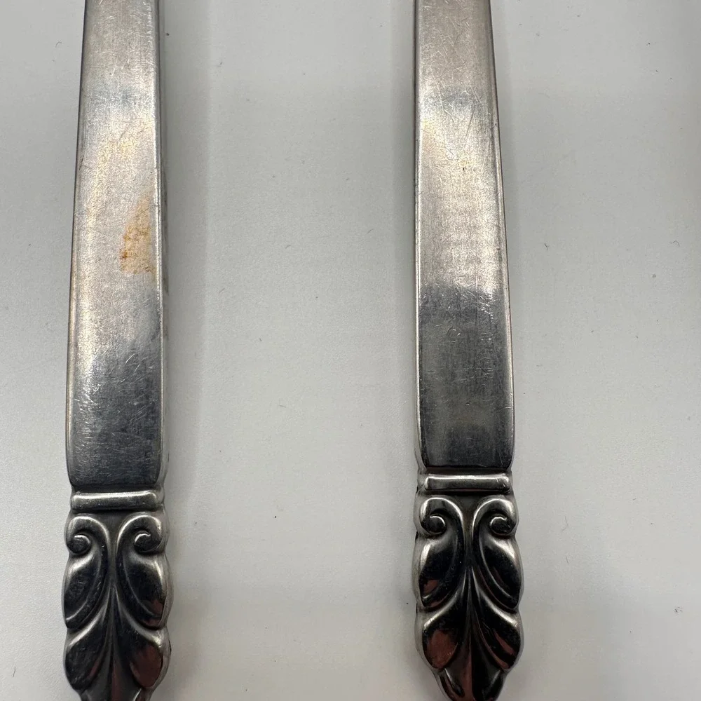 International Stainless Deluxe Norse Oval Soup Spoons Set of 4 Silverware Flat
